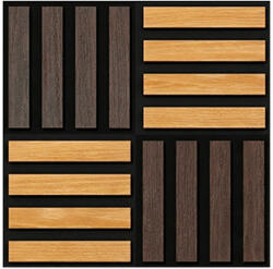 Leziter Akusztikus falpanel Deco X olajos tölgy hatású 60x60x1, 8 cm (J01TF16-OAK)