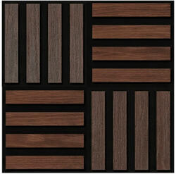 Leziter Akusztikus falpanel Deco X dió hatású 60x60x1, 8 cm (J01TF16-WAL)