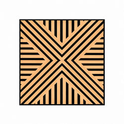 Leziter Akusztikus falpanel Deco VII bambusz hatású 60x60x1, 8 cm (J01TF06-BAM) - homelux