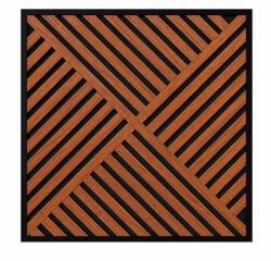 Leziter Akusztikus falpanel Deco VIII dió hatású 60x60x1, 8 cm (J01TF08-WAL)