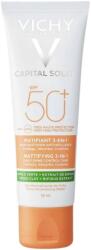 Vichy Capital Soleil Cremă de protecție solară matifiantă și corectoare 3 în 1, SPF50+, 50 ml