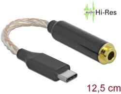 Delock Audio adapter USB Type-C apa 4, 4 mm 5-tus sztereo jack anya 12, 5 cm (66302) - pepita