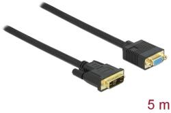 Delock Kábel DVI 12+5 csatlakozódugóval - VGA csatlakozódugóval 5 m (86755) - pepita