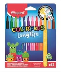 Maped Maped: Color Peps Longlife флумастери - миещи се, комплект от 12 броя (IMA844000)