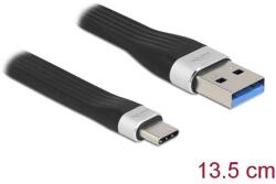 Delock USB 3.2 Gen 1 FPC lapos csík kábel USB A-típusú - USB Type-C 13, 5 cm PD 3 A (85771) - pepita
