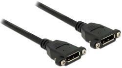 Delock Kábel, Displayport 1.2 hüvely & gt; Displayport hüvely, panelrögzítés, 4K 60 Hz 0, 25 m (85113)