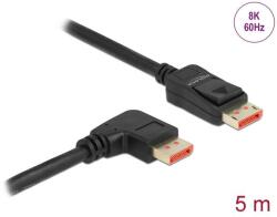 Delock DisplayPort kábel egyenes csatlakozódugóval - jobbra néző csatlakozódugóval 8K 60 Hz 5 m (87069) - pepita