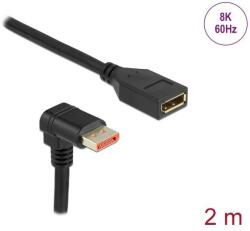 Delock DisplayPort bővítőkábel csatlakozódugóval 90 ívelt lefelé - csatlakozóhüvellyel 8K 60 Hz 2 m (87091) - pepita