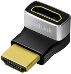 LogiLink HDMI adapter, A/M - A/F, 270 szögben, 8K/60 Hz, fekete/szürke (AH0007A)