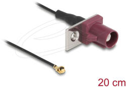 Delock Antenna kábel FAKRA D apa - MHF I apa 1, 13 - 20 cm 1 előrelyukasztott nyílással