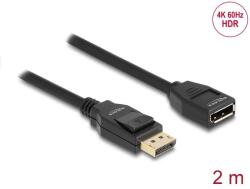 Delock DisplayPort 1.2 bővítőkábel 4K 60 Hz 2 m (80002) - pepita