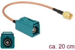 Delock Antenna kábel FAKRA Z-hüvely & gt; RP-SMA-dugó RG-316 20 cm (89664)