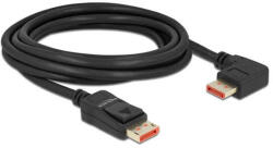 Delock 87067 3m DisplayPort 8K 60Hz apa egyenes - apa 90°-ban jobbra hajlított kábel (87067)