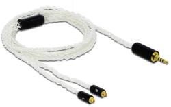 Delock Audio kábel 2, 5 mm 4 tűs sztereo jack apa - 2 x MMCX apa 1, 20 m (85848) - pepita
