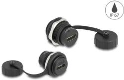 Delock HDMI-A beépített csatlakozó védő fedéllel IP67 por- és vízvédelem (86963) - pepita
