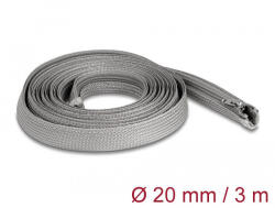Delock Befont karmantyú zipzáras szorítóval hőállóság egészen 3 m x 20 mm-es szürke (20836) - pepita