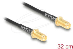 Delock Antenna kábel RP-SMA anya válaszfali csatlakozóval apa RP-SMA anya válaszfali csatlakozóval RG-174 32 cm