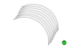 Puig Rim strip PUIG PREMIUM 8431V green fluor set of 8 rim strips (MTP55213)