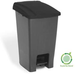 PLANET Szelektív hulladékgyűjtő konténer, műanyag, pedálos, fekete/kék, 70L (UP228F)