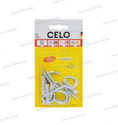 Celo Apolo 58NFWH5 F szárnyas nylon dűbel Ø6, 5x50 kampós csavarral bliszterben (58NFWH5)
