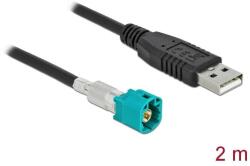 Delock Kábel HSD Z apa - A-típusú USB 2.0 apa 2 m (90491) - pepita