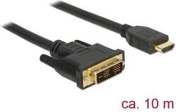 Delock Kábel DVI 18+1 csatlakozódugóval & gt; HDMI-A csatlakozódugóval, 10 m, fekete (85587)