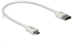 Delock HDMI Ethernettel - HDMI-A-csatlakozó > HDMI Micro-D-csatlakozó 3D , 4K, 0, 25 m, vékony, prémium kábel (85147) (85147) (85147)