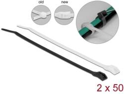 Delock Kábelkötegelő lapos fejrésszel hossza 280 mm szélessége 7, 6 mm, 100 db (19492)