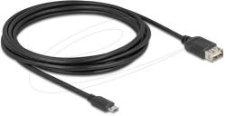 Delock USB 2.0 kábel EASY USB Type Micro apa - EASY USB Type-A anya 3 m (81520) - pepita