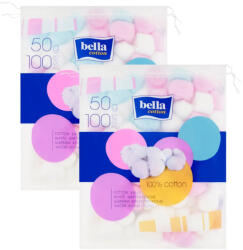 Bella kozmetikai színes vattapamacs (2x100 db)