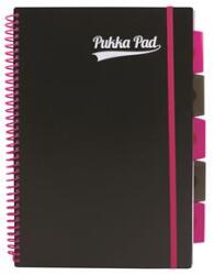 Pukka Pad Spirálfüzet "Neon fekete jegyzettömb", vegyes, A4, vonalas, 100 lap, Pukka Pad