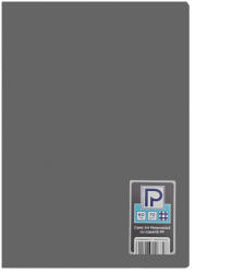 PAPERLAND Caiet scolar A4, 60 file, matematica, coperta plastic, PAPERLAND PP400 gri