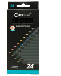 Connect Színes ceruza készlet, háromszögletű, fekete test Connect 24 klf. szín (000051702) - tintasziget