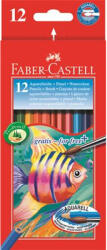 Faber-Castell Akvarell ceruza készlet, hatszögletű, ecsettel, FABER-CASTELL, 12 különböző szín (114413) - mystock