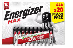 Energizer Elem, AAA mikro, 20 db, ENERGIZER "Max (EEAAA20MA) - fapadospatron