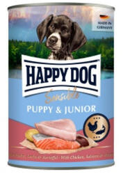 Happy Dog Supreme Sensible Puppy&Junior konzerv, csirke, lazac és burgonya ízesítésű nedves állateledel kölyök és fiatal kutyák számára 400 g