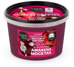 Organic Shop "Amarena Mocktail" bőrkisimító testradír meggyel és mandulával, 250 ml - hajpatika