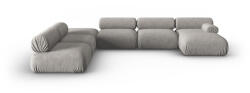 Windsor & Co Coltar in forma de U cu 7 locuri Kepler cu tapiterie din Chenille with corduroy effect (WIN_SET6R_185_F1_KEPLER3)