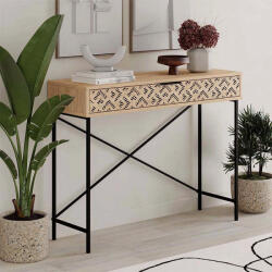 TopMebel Конзола Heaton TopMebel метал-меламин в цвят сапфирен дъб 110x35, 6x90cm