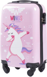 Wings Bőrönd -PC-KD01 UNICORN Mintás- Pink- Levehető Kerékkel - 44 x 32 x 19 Cm (PC UNICORN)