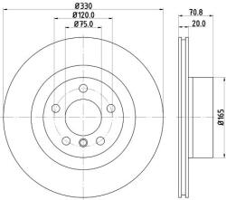 MINTEX féktárcsa MINTEX MDC2532 for BMW (MDC2532)