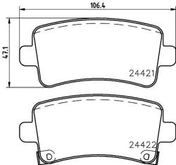 MINTEX Fékbetét készlet MINTEX MDB2867 for OPEL, GENERAL MOTORS, CHEVROLET, BUICK, … (MDB2867)