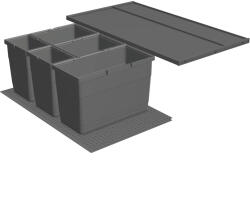 ninka eins2vier hulladékgyűjtő szett 900oldalfal 18-19 mm Legrabox sötétszürke (SCH-103386699)