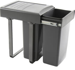 EKOTECH beépíthető hulladékgyüjtő Mega 45 2 x 26 liter műanyag világosszürke (SCH-103369837)