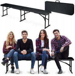 Plonos Összecsukható kerti vendéglátó pad 180 cm Plonos fekete (440201)