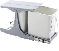 EKOTECH beépíthető hulladékgyüjtő Patty 30 1 x 8/1 x 16 liter szürke műanyag (SCH-103369843)