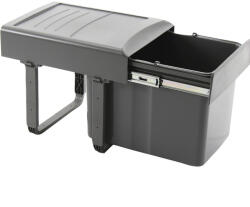 EKOTECH beépíthető hulladékgyüjtő Mega 40 1 x 34 liter műanyag világosszürke (SCH-103369835)