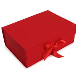 Extra nagy méretű, piros ajándék doboz - 33 cm (FPGB-12)