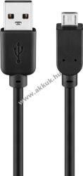 Goobay USB-A-Micro-B kábel 1m fekete 480Mbit/s USB2.0 0, 5A 2, 5W