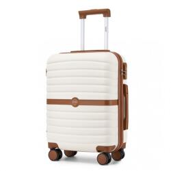 Konofactory Fehér prémium utazóbőrönd „Harder - M méret (K592cabin-white)